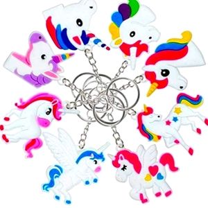 48 Rainbow Unicorn Key Chains NWT
